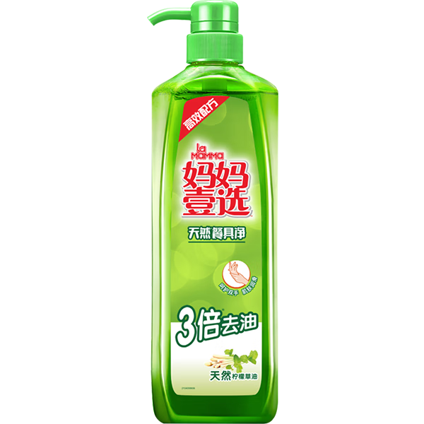 妈妈壹选天然餐具净柠檬草1kg洗洁精洗涤灵A类食品用果蔬清洗剂宝宝用去油 6.21元