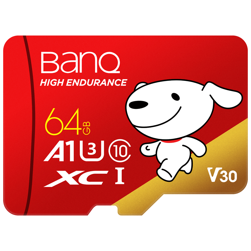 banq&JOY聯(lián)名款 64GB TF卡 U3 C10 A1 V30 4K 17.81元