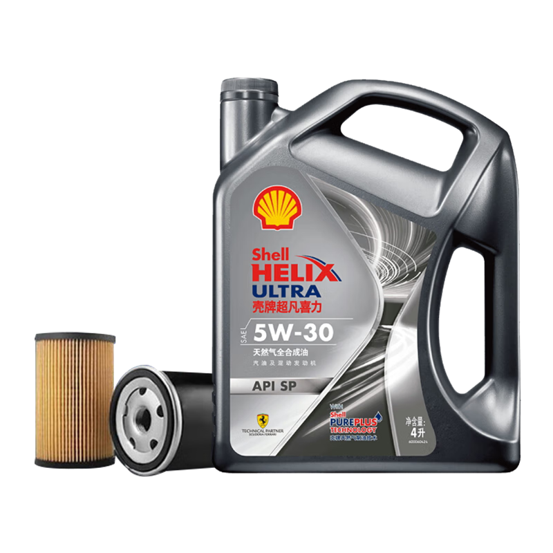壳牌（Shell）保养单次卡 含机油机滤工时都市光影5W-30 SP 4L 199元