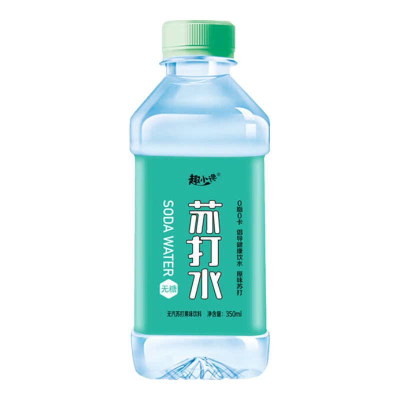 趣小饞原味蘇打水350ml*24瓶 0糖0卡0脂肪 無汽蘇打水飲料整箱裝 48.6元（合16.20元/件）