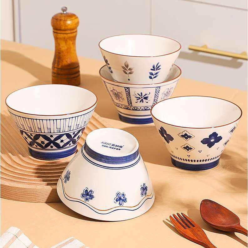 雅诚德 加厚不烫手 5英寸斗笠碗*4件 4.99元/件（需买4件，共19.96元）