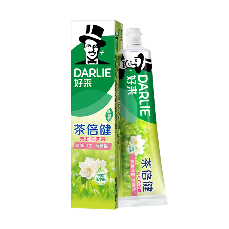 好來 茶倍健牙膏 茉莉白茶 140g 7.9元