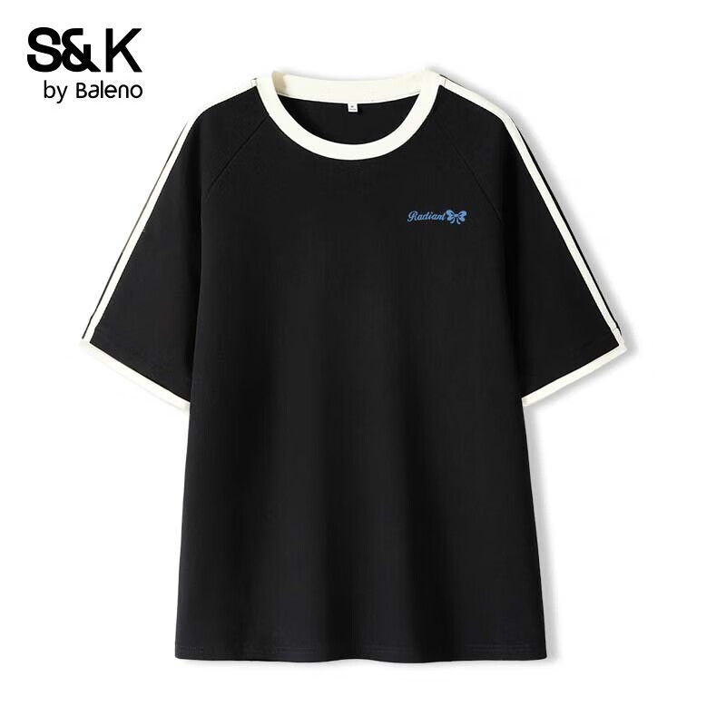 班尼路 斷碼清倉！ 純棉短袖t恤 S&K系列 多款任選*2 29.9元（需買2件，需用券）