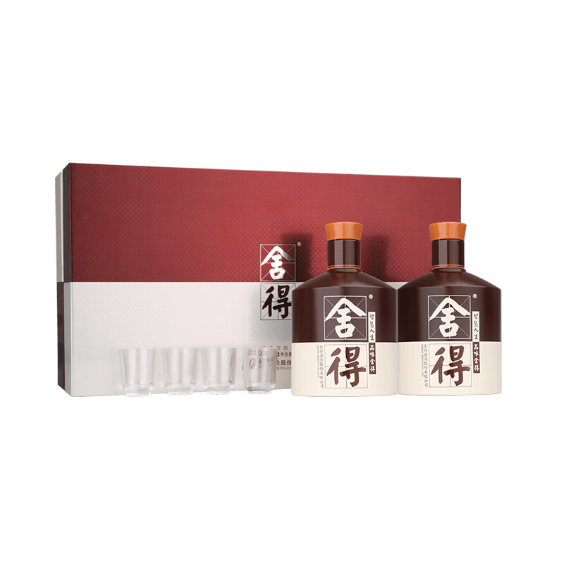 郎酒 舍得 品味舍得 濃香型白酒 52度 600ml*2瓶 禮盒裝 602元