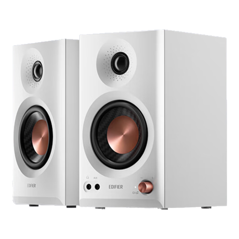漫步者（EDIFIER）MR3BT无线蓝牙音箱 有源监听音箱 HIFI音质 多媒体电脑电视音响 桌面音响 新年礼物 白色 322.15元（需领券、需国补）