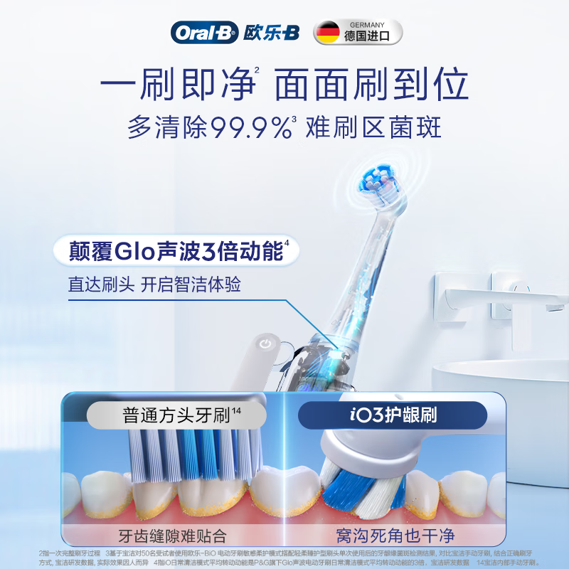 歐樂(lè)B 電動(dòng)牙刷 iO3 plus 智凈磁波刷 367.09元