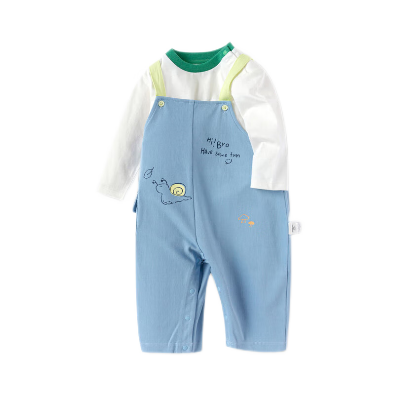 巴拉巴拉兒童衣服男童春秋套裝背帶褲兩件套時尚洋氣 83.93元（需領券）