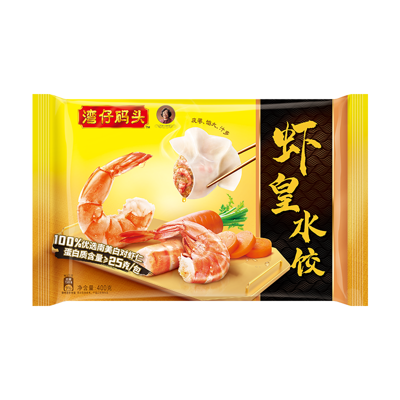 PLUS會員：灣仔碼頭 蝦皇水餃 400g 24只*4件 62.46元包郵（合15.62元/件）