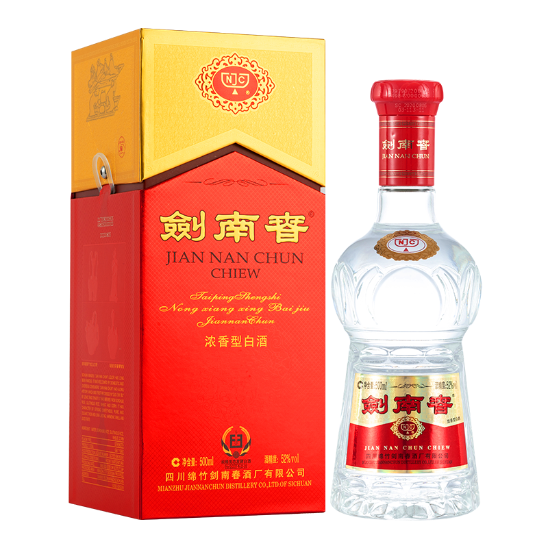 PLUS会员：剑南春 水晶剑 52度 500ml 单瓶装 浓香型白酒 413.82元