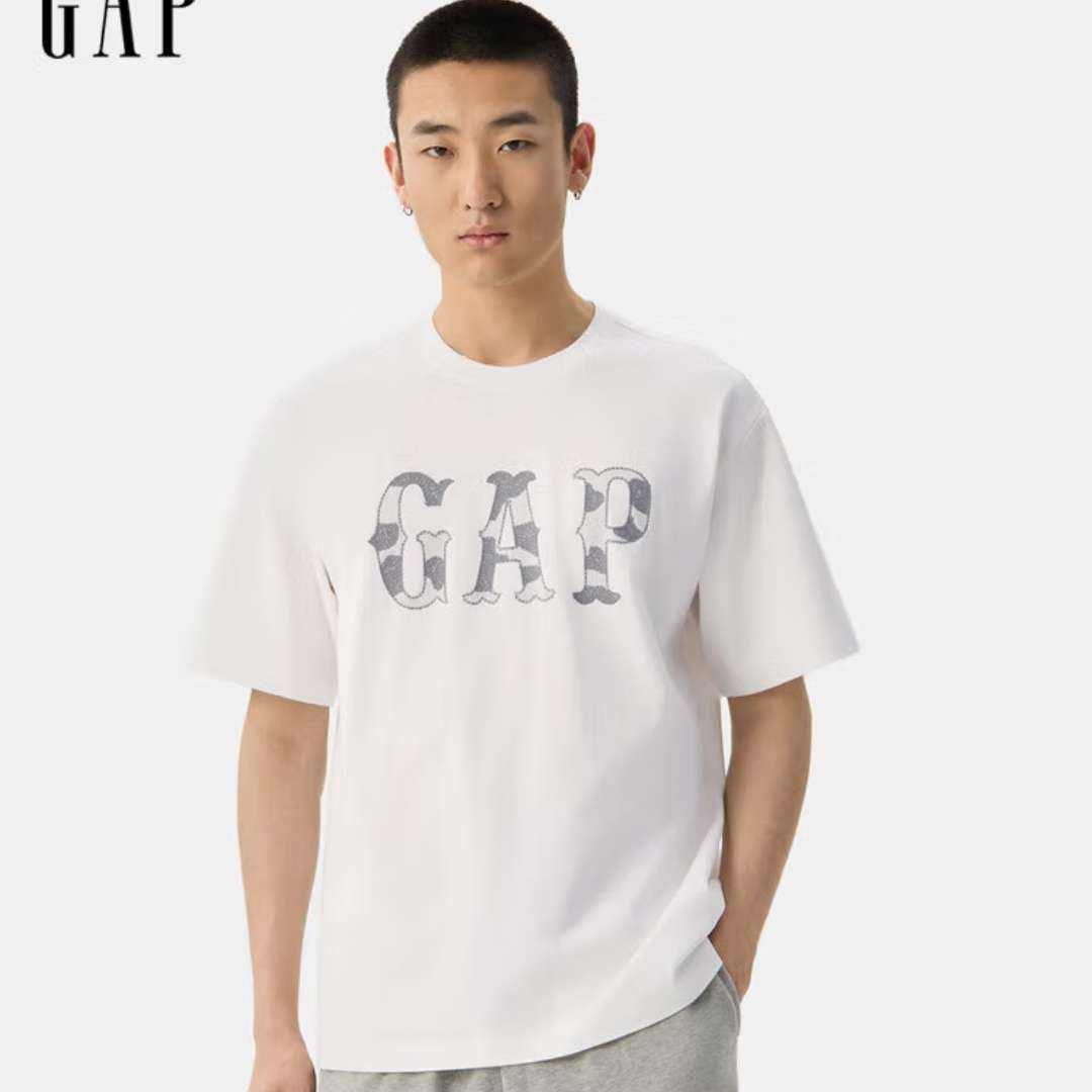 Gap男裝 印花logo純棉T恤 62.55元、包郵