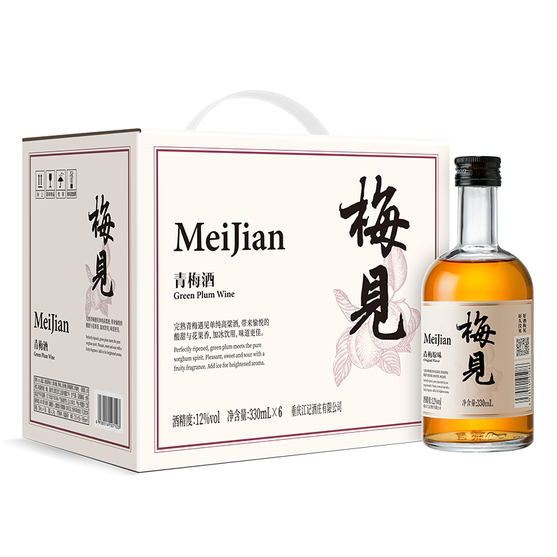 plus，需凑单：梅见 青梅原味青梅酒12度 330ml*6瓶*2件 267.38元(合133.69元/2件，会员价格更低)
