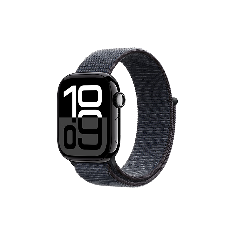 再降价、plus会员：Apple/苹果 Watch Series 10 智能手表 GPS款 铝金属 亮黑色 42mm 回环 蜂窝版 1898.91元
