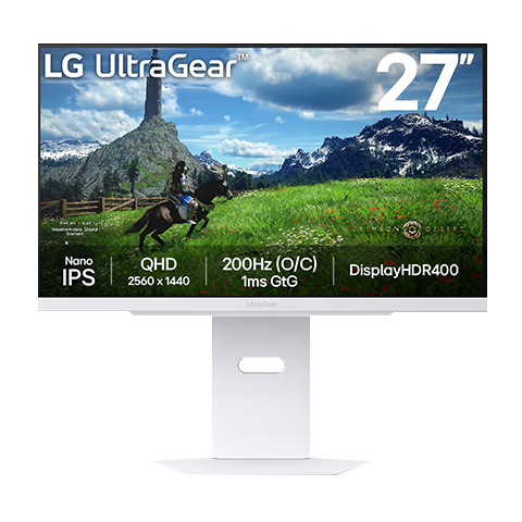LG 27英寸 白色 NanoIPS 2K 180Hz原生200Hz超頻顯示器 27GS86Q 1673.66元（需領(lǐng)券）