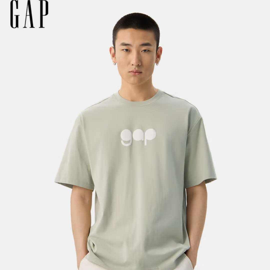 plus会员：Gap 新款男士纯棉T恤、需凑单 56.1元+凑53.2元
