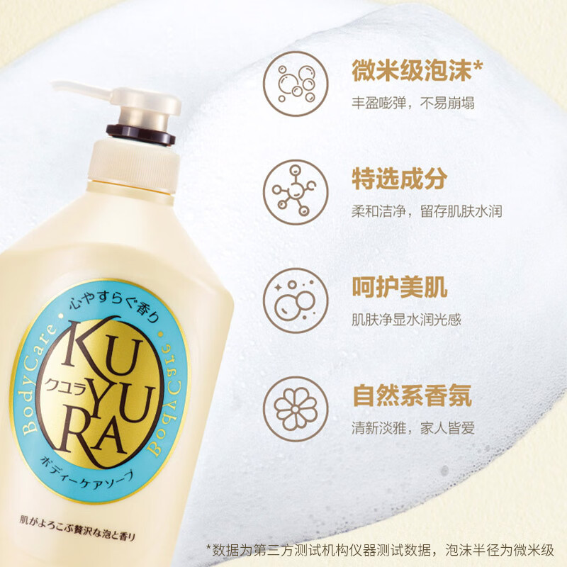 可悠然 美肌沐浴露 恬靜清香型 550ml 券后28.61元