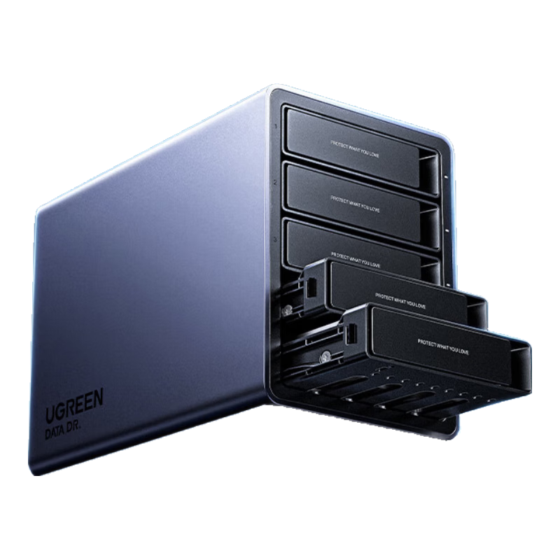 綠聯(lián)硬盤柜硬盤盒多盤位（無RAID陣列 帶溫控風(fēng)扇）適用Macmini/NAS擴(kuò)展存儲(chǔ) 2.5/3.5SATA機(jī)械固態(tài)硬盤 616.26元（需云閃付國(guó)補(bǔ)）