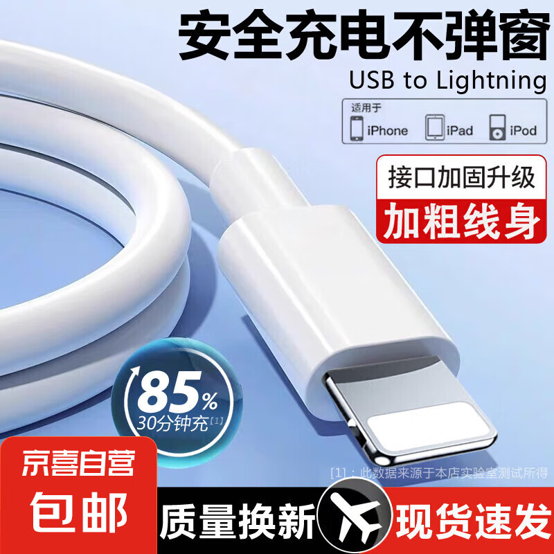 1 數據線蘋果數據線 1條裝 1米 券后0.1元