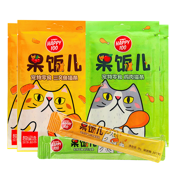 plus，需首購(gòu)：頑皮 果飯兒貓條 混合口味 12g*100支 34.42元+1元寵物省錢(qián)卡