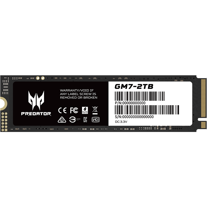 Plus會(huì)員:宏碁掠奪者 GM7系列 NVMe M.2 固態(tài)硬盤 2TB（PCI-E4.0） 715.11元