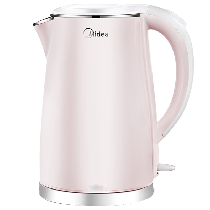 再降价、20点、PLUS会员：Midea 美的 WHJ系列 电水壶 1.7L 粉色 WHJ1705B 25.6元（需领券，返20元E卡后）