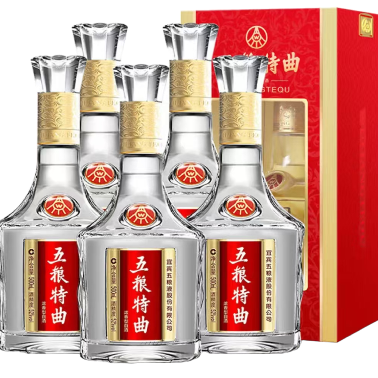 plus會員：五糧液 五糧特曲 21-22年 濃香型白酒 52度 500ml*6瓶 整箱裝 原箱 710.62元