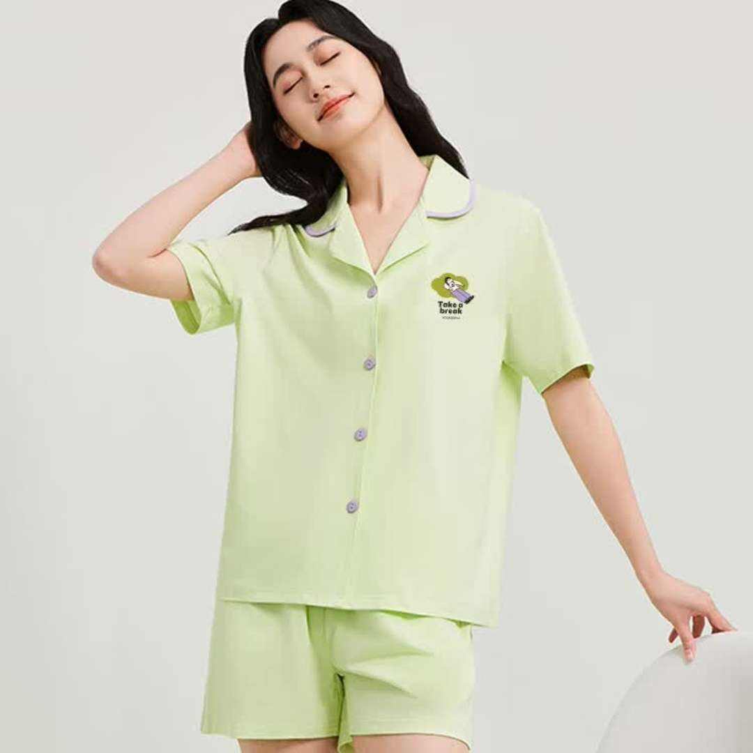 20点：有棵树 女士5A100﹪纯棉家居服 64.95元、包邮