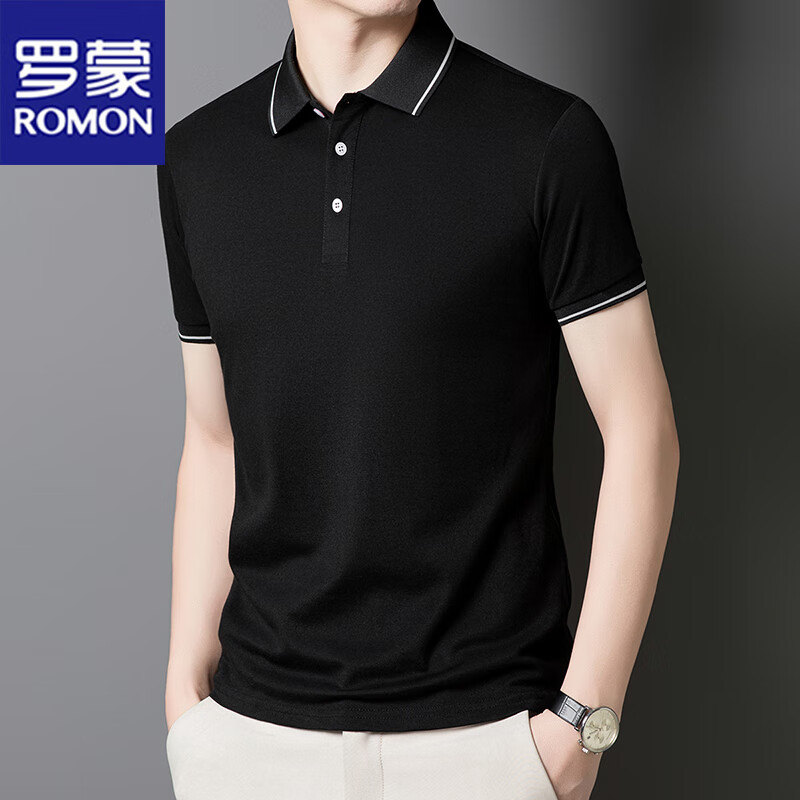 20點：羅蒙 桑蠶絲輕商務(wù)男士Polo 59.5元、包郵
