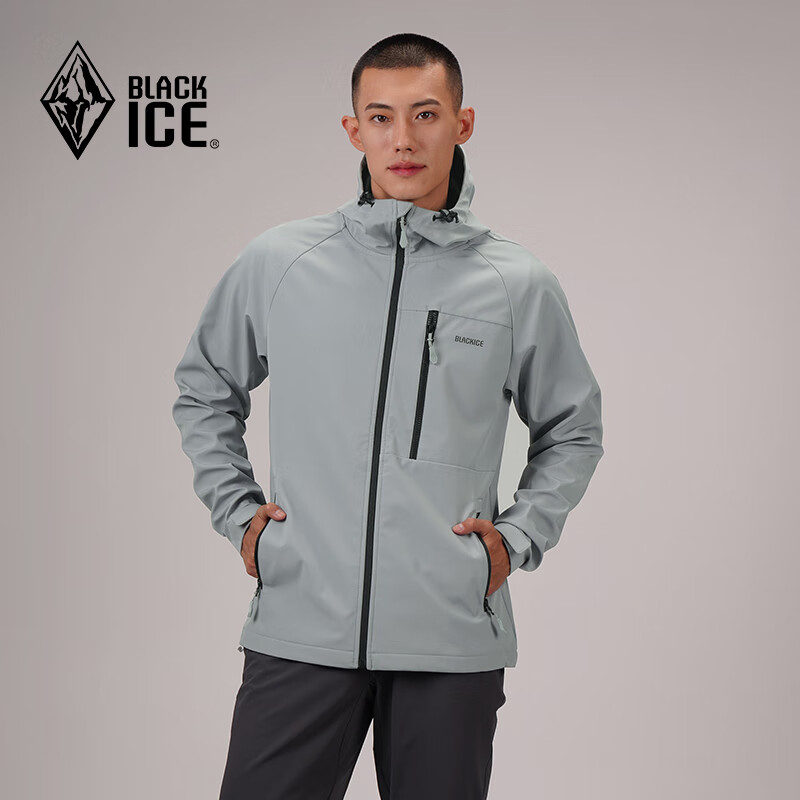 BLACKICE 男子軟殼衣 KMR538869M 灰色 L 券后123.82元