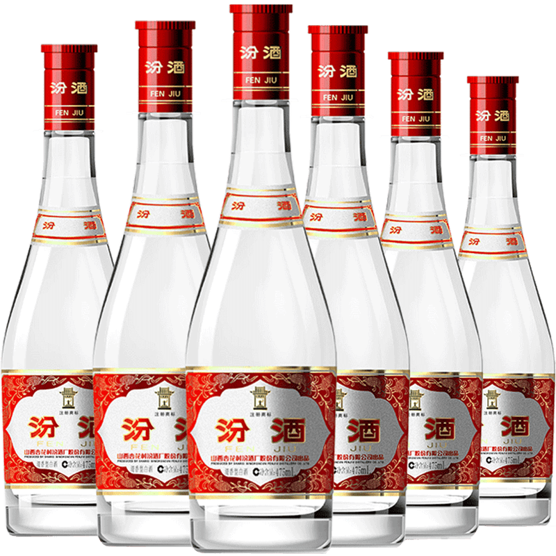 plus會員、需入會、需首購：汾酒 紅蓋玻汾 清香型白酒 42度 475ml*6瓶 整箱非原箱  合216.8元/箱（會員首購返20元京豆后，下單前咨詢客服）