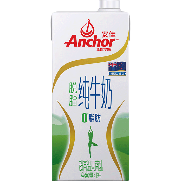 安佳 脱脂牛奶 3.6g蛋白质牛奶 新西兰原装进口1L*1盒 草饲牛奶 24元（合8元/件）
