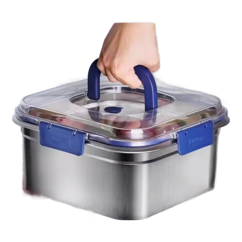 不锈钢保鲜盒加厚 单件装 1800ml*2件 7.01元（买一送一，合3.5元/件）