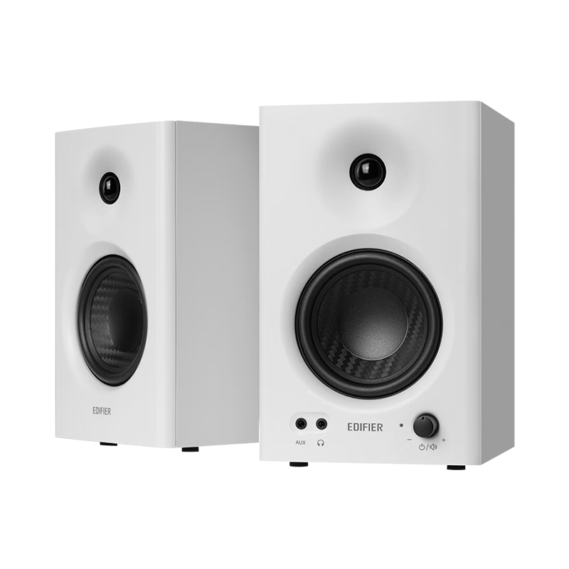 漫步者 有源監(jiān)聽2.0音箱 MR4 白色 300.95元