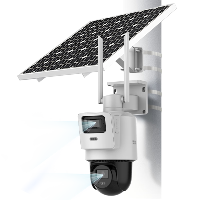 ?？低暎℉IKVISION）皓視通太陽能攝像頭監(jiān)控室外4g監(jiān)控器400萬雙畫面360度無死角帶夜視戶外終身流量 60W標(biāo)配 642.77元（需領(lǐng)券）