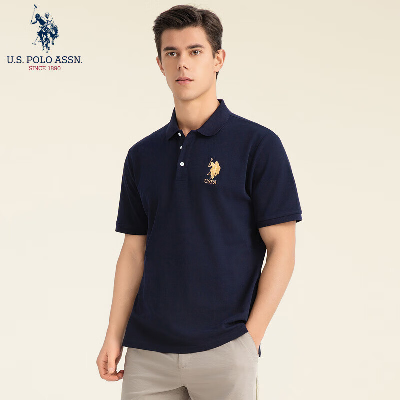 U.S. POLO ASSN. 美国马球协会 爆款补货！条纹刺绣Polo衫 69元