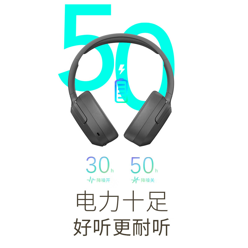 漫步者 W820NB 耳罩式頭戴式主動(dòng)降噪藍(lán)牙耳機(jī) 云巖白 券后179.82元
