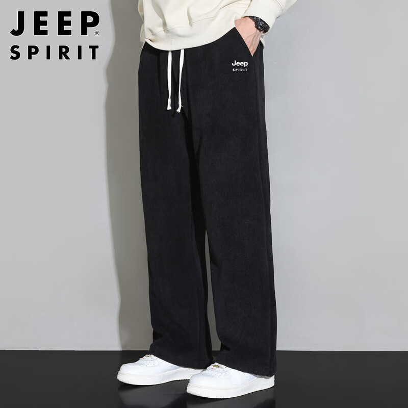 plus会员：JEEP SPIRIT吉普休闲裤男春季直筒裤子男士保暖灯芯绒男裤  203.05元（合67.68元/件）