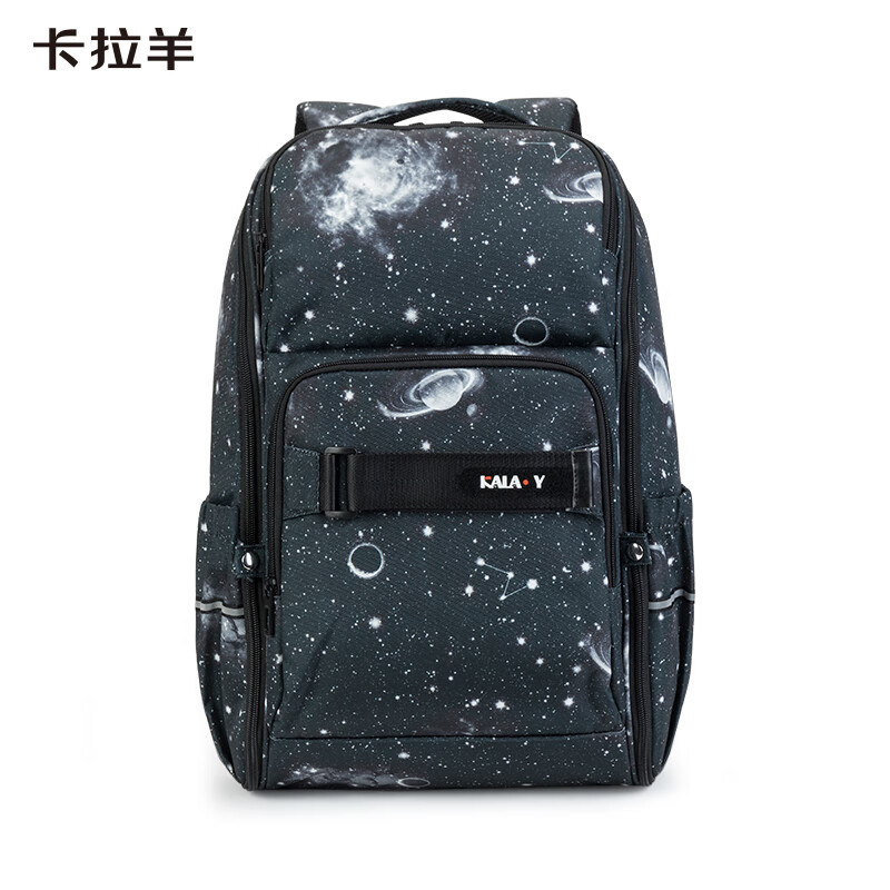 Carany 卡拉羊 减负学生双肩书包 CX5448 黑色星云 109元