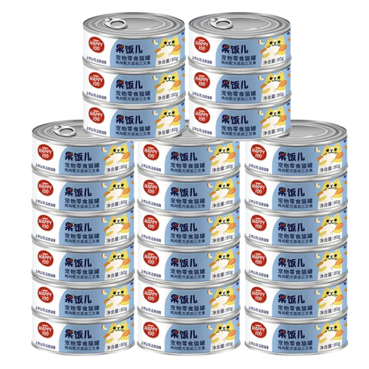 京東PLUS：頑皮 果飯兒系列 雞肉三文魚貓罐頭 80g*24罐 56.76元