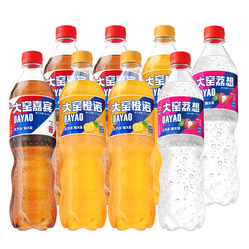 大窑 汽水碳酸饮料 520mL*8瓶 12.58元