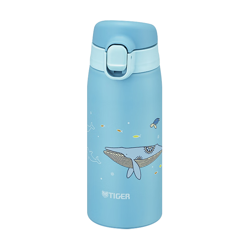 虎牌（TIGER）輕量便攜不銹鋼卡通保溫水杯MCT-A035-AT藍色350ML 93.28元（需領(lǐng)券）