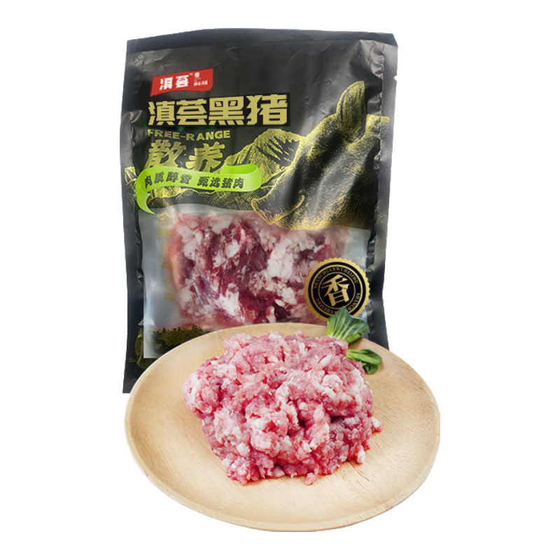 plus：滇荟 黑猪肉馅 70﹪瘦肉 4斤*3件+凑单 83.04元(合27.68元/4斤)