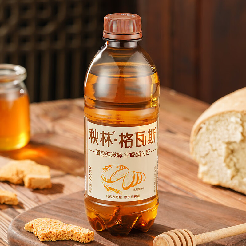 再降價、PLUS會員：秋林 格瓦斯 蜂蜜格瓦斯 350ml*12瓶 27.39元包郵