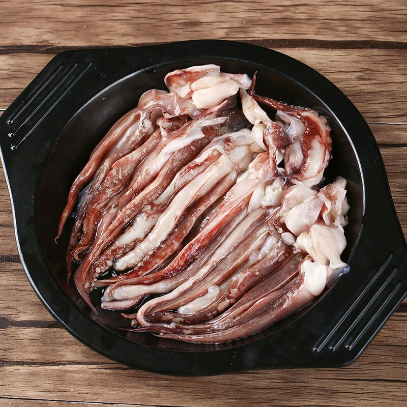 一蝦一世界 新鮮冷凍大號三去魷魚須 500g （凈重350g） 11.8元