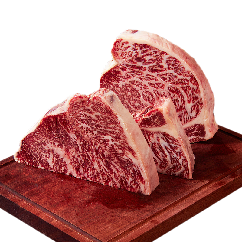 真牛館x京東plus澳洲和牛MB45原切牛排1kg 谷飼牛肉健身贈料包 95.11元