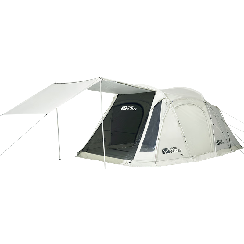 牧高笛（MOBIGARDEN） 帳篷 戶外露營一室一廳大空間防風(fēng)防雨營地家庭帳篷追夢牛津版 帳篷/晨霧白 642.09元（需領(lǐng)券）
