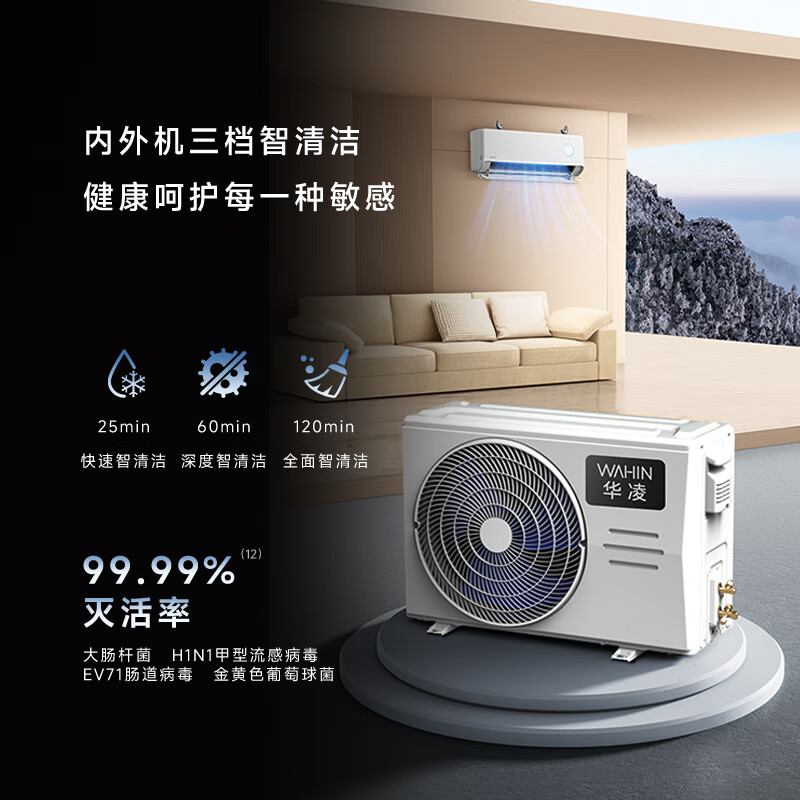 华凌 神机二代Pro系列 KFR-35GW/N8HE1ⅡPro 新一级能效 壁挂式空调 1.5匹 1536.06元