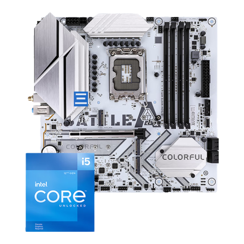 七彩虹 主板CPU套裝 BATTLE-AX B760M-WHITE WIFI D4+英特爾 i5-12600KF CPU 1618元（需領(lǐng)券）