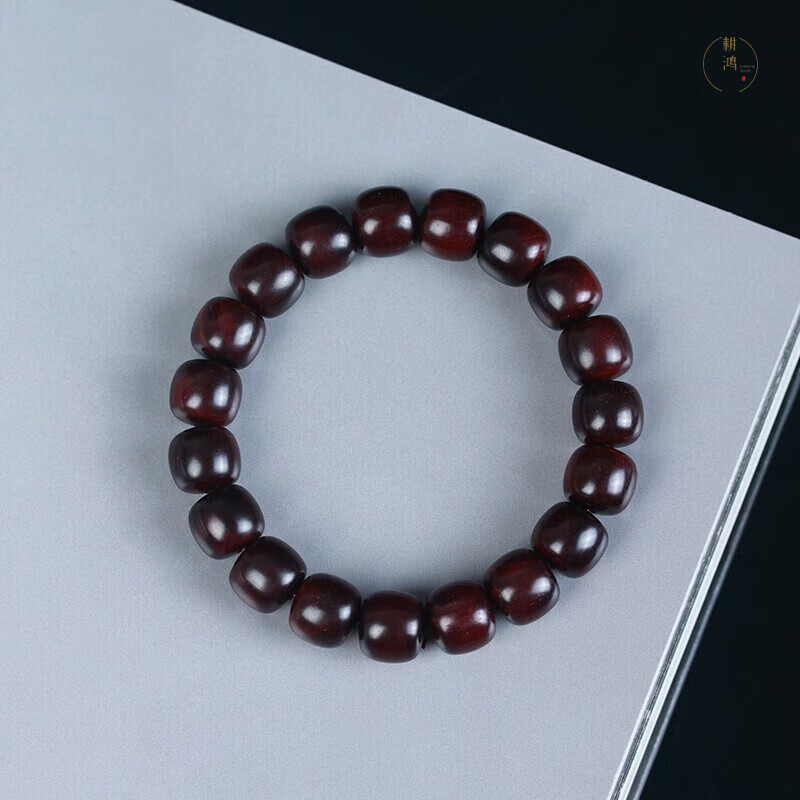 耕鸿 印度小叶紫檀手串10x11mm老料老形珠高密 券后280元