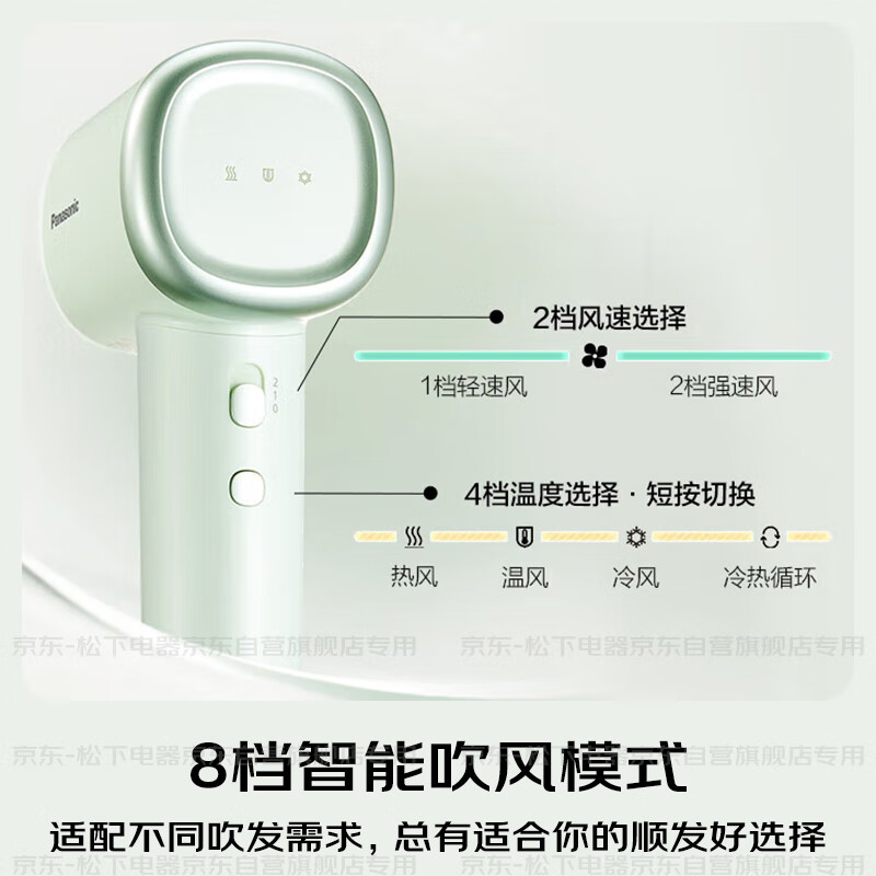 松下 Panasonic 家用高速电吹风机负离子大功率速干不伤发宿舍mini低噪吹风筒送女友老婆礼物EH-NE6L小森林 券后189元