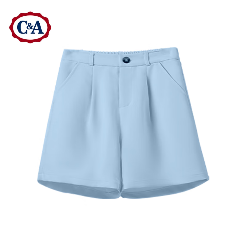 C&A运动短裤女款夏季2025新款白色五分裤子薄款休闲裤女 蓝 L 79.9元（合39.95元/件）